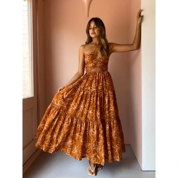 chinese dress ladies Rent or Hire Bec & Bridge Cheri Maxi Dress | Lend the Trends
